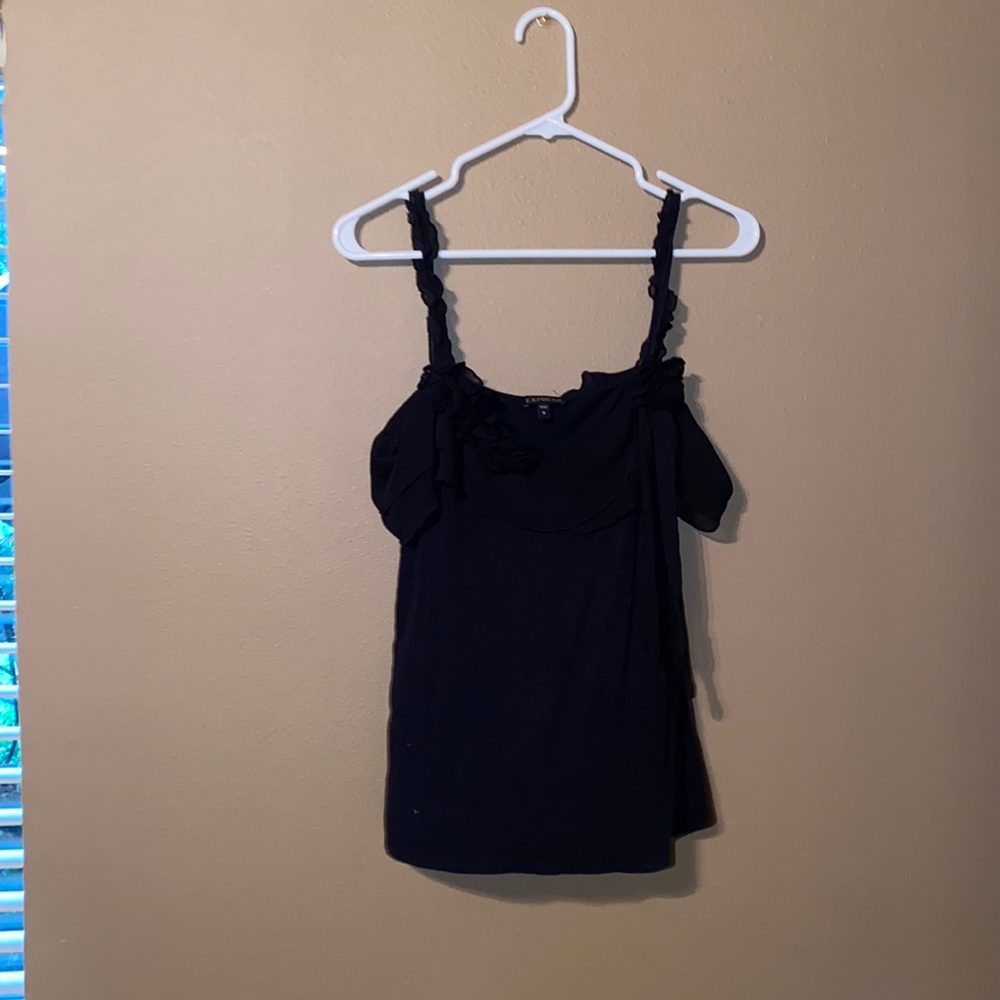 Black floral tank